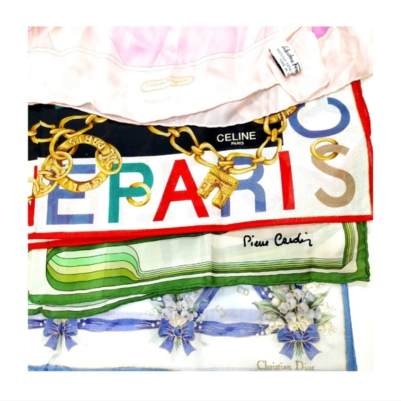 Christian Dior wool  Silk Satin Scarf - Picture 2 of 3